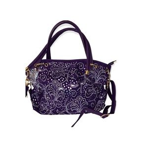 Purple rhinestone fashion bag